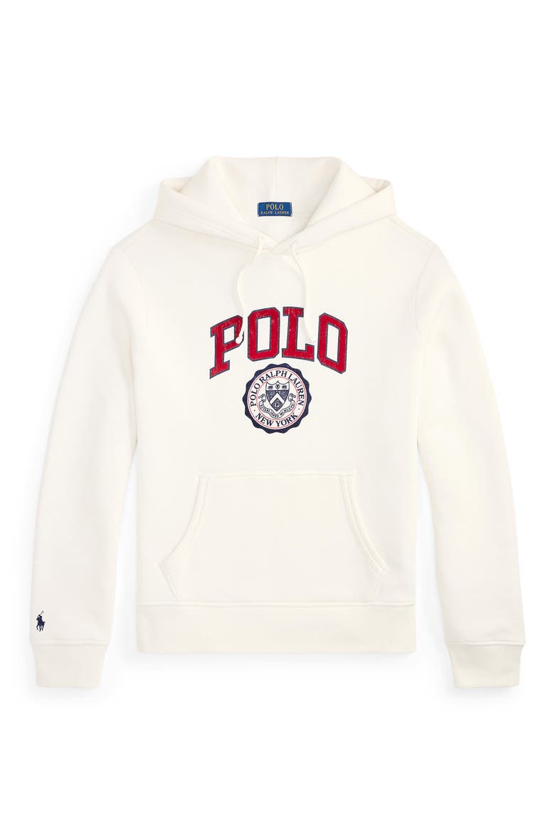 Graphic Fleece Hoodie, Alternate, color, WHITE