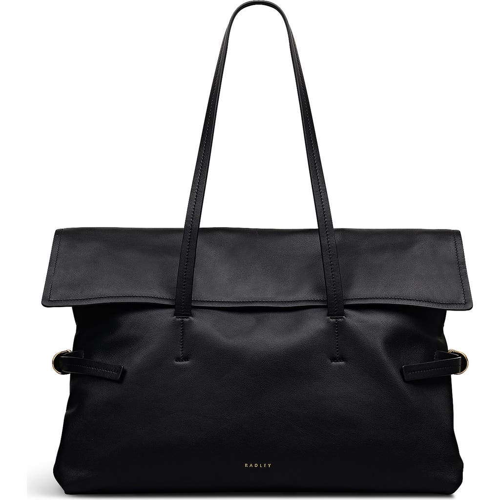 Radley Fleet Street Medium Flapover Shoulder Bag In Black