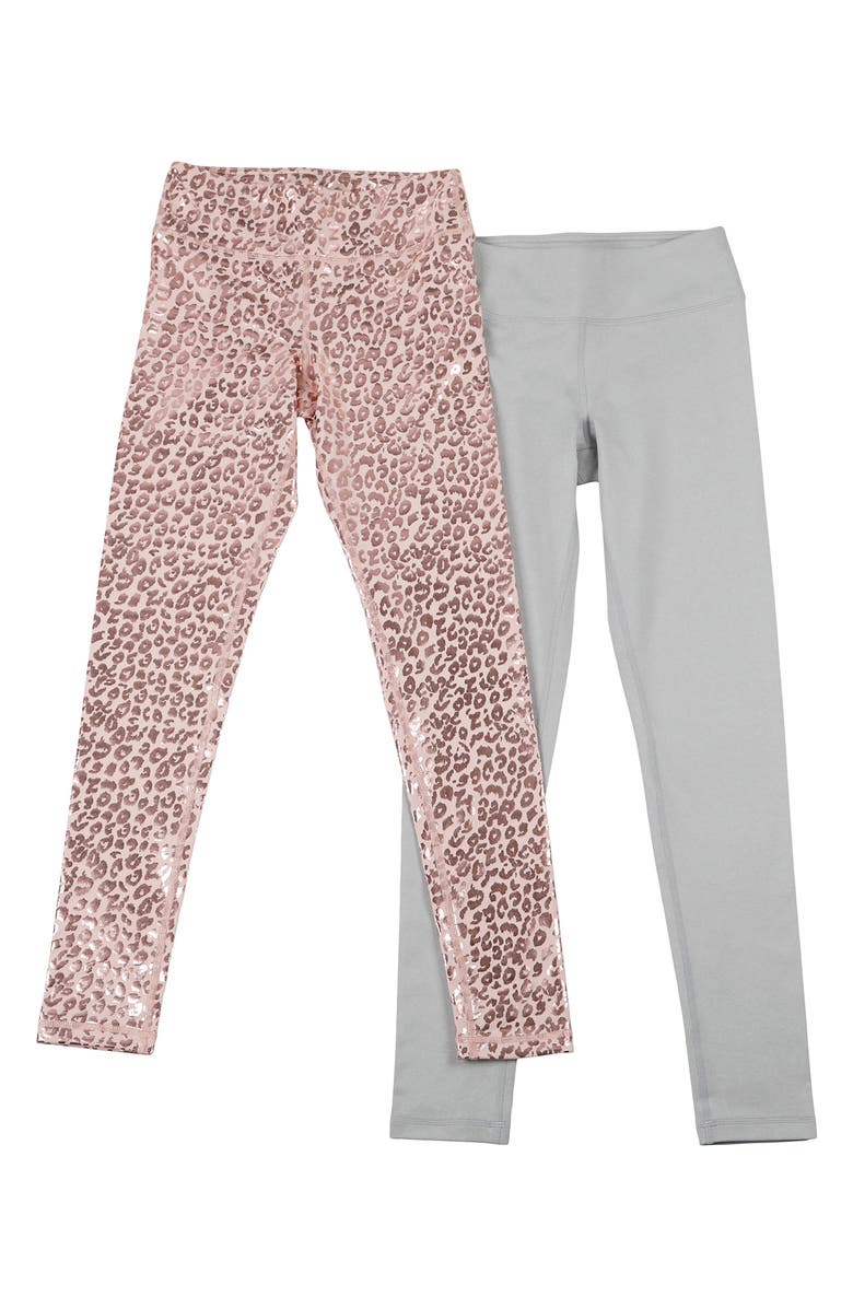 90 DEGREE BY REFLEX Girls' Leggings - Pack of 2, Main, color, 