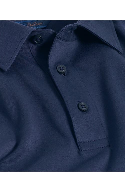 David Donahue Solid Interlock Cotton Polo