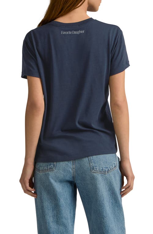 Favorite Daughter Sports Mom Graphic T-shirt In Navy/white