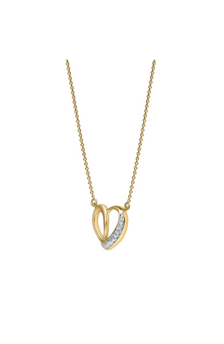 LuvMyJewelry Mirella Love Diamond Necklace in 14K Gold, Alternate, color, 14K Yellow Gold
