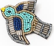 Matr Boomie Bala Mani Beaded Bird Brooch Pin