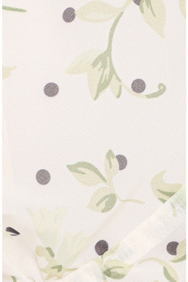 Aimee Print Long Sleeve Minidress, Alternate, color, GREEN LEAF
