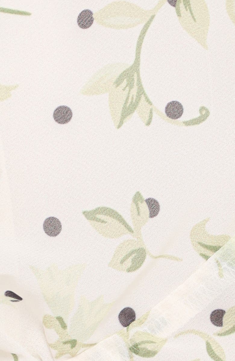 Petal & Pup Aimee Print Long Sleeve Minidress, Alternate, color, Green Leaf