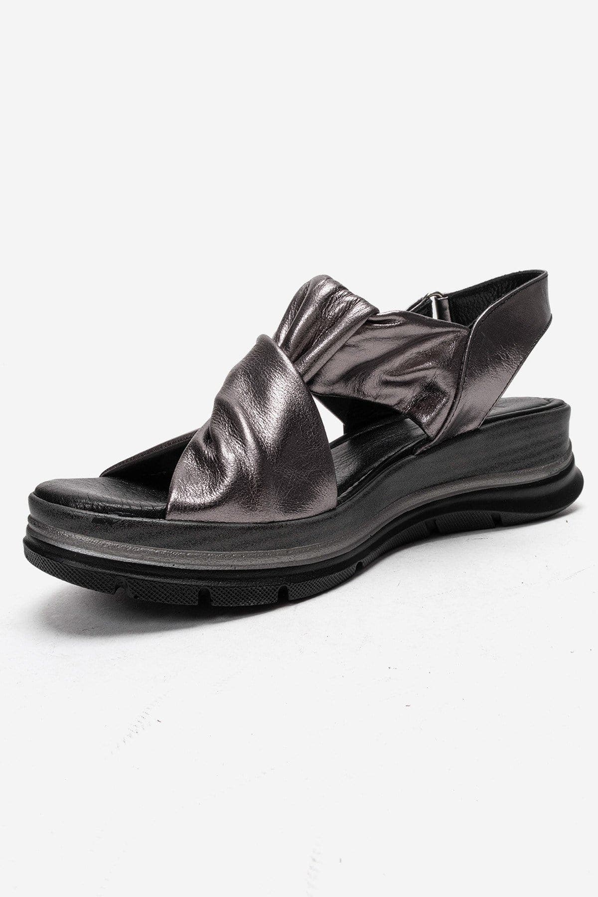 Oara Leather Sandal, Alternate, color, Platinum