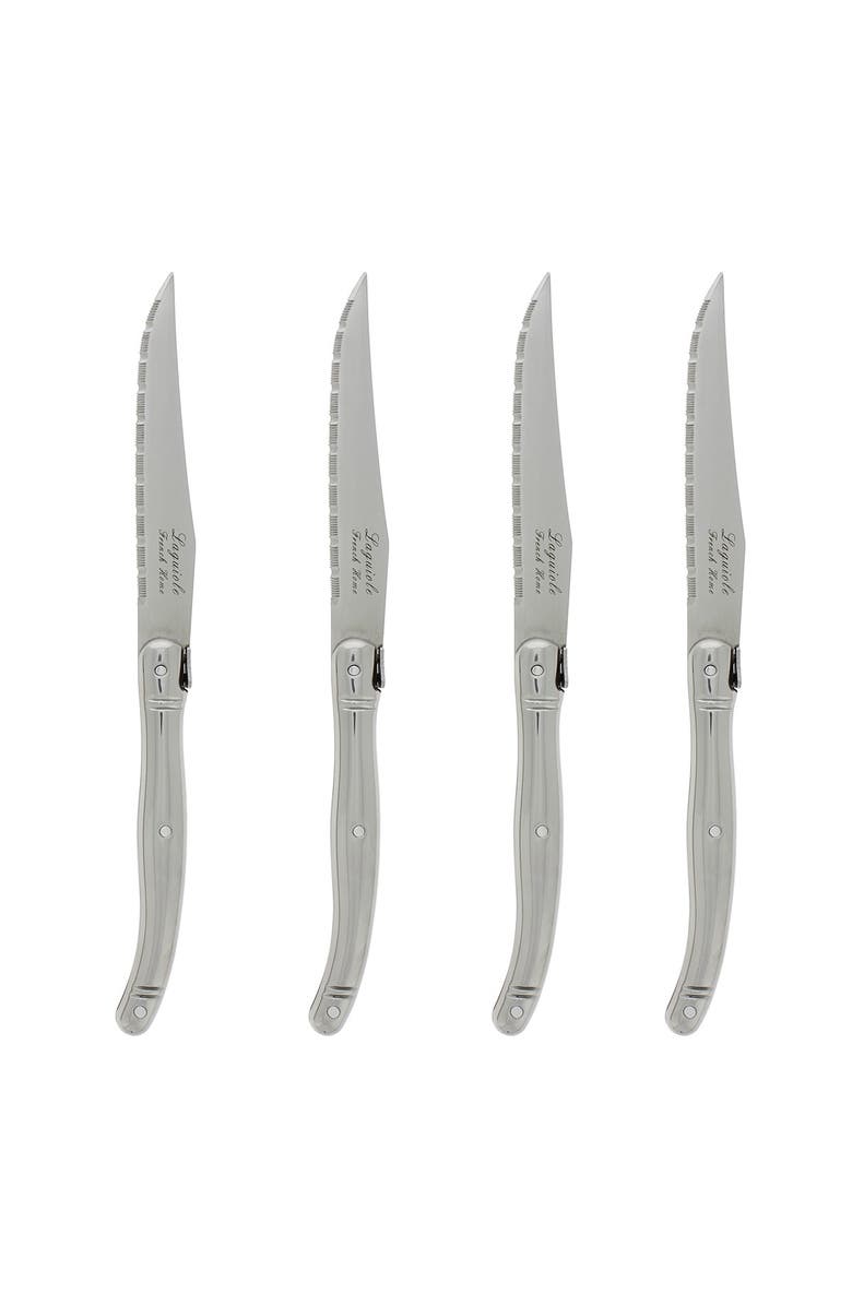 FRENCH HOME Laguiole Stainless Steel Steak Knives - Set of 4, Alternate, color, Silver