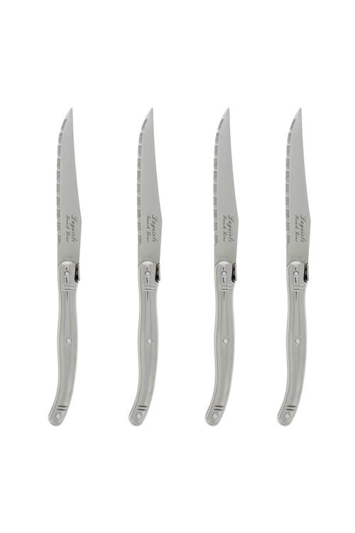 French Home Laguiole Stainless Steel Steak Knives In Silver