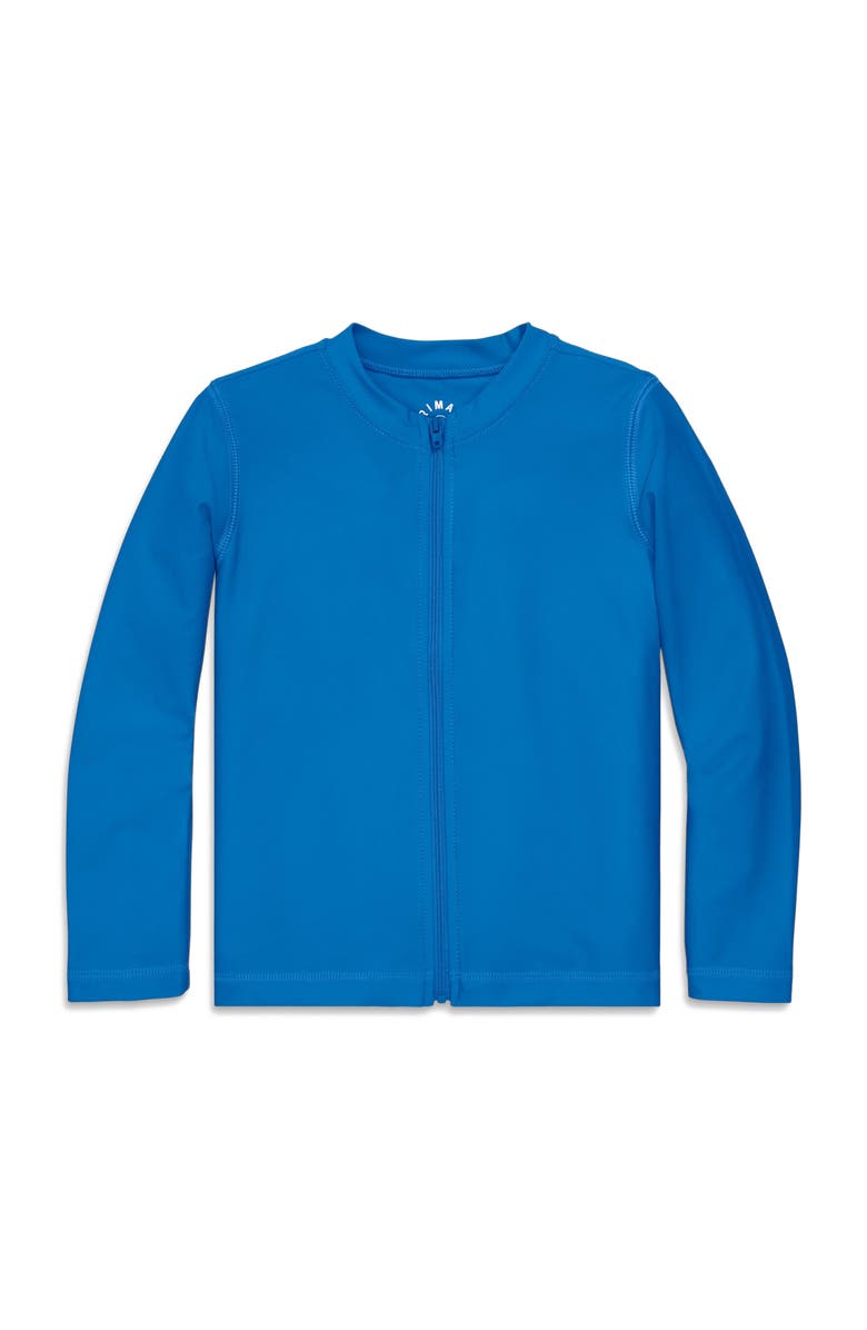 Primary Kids Long Sleeve Full-Zip Rash Guard, Alternate, color, Blueberry
