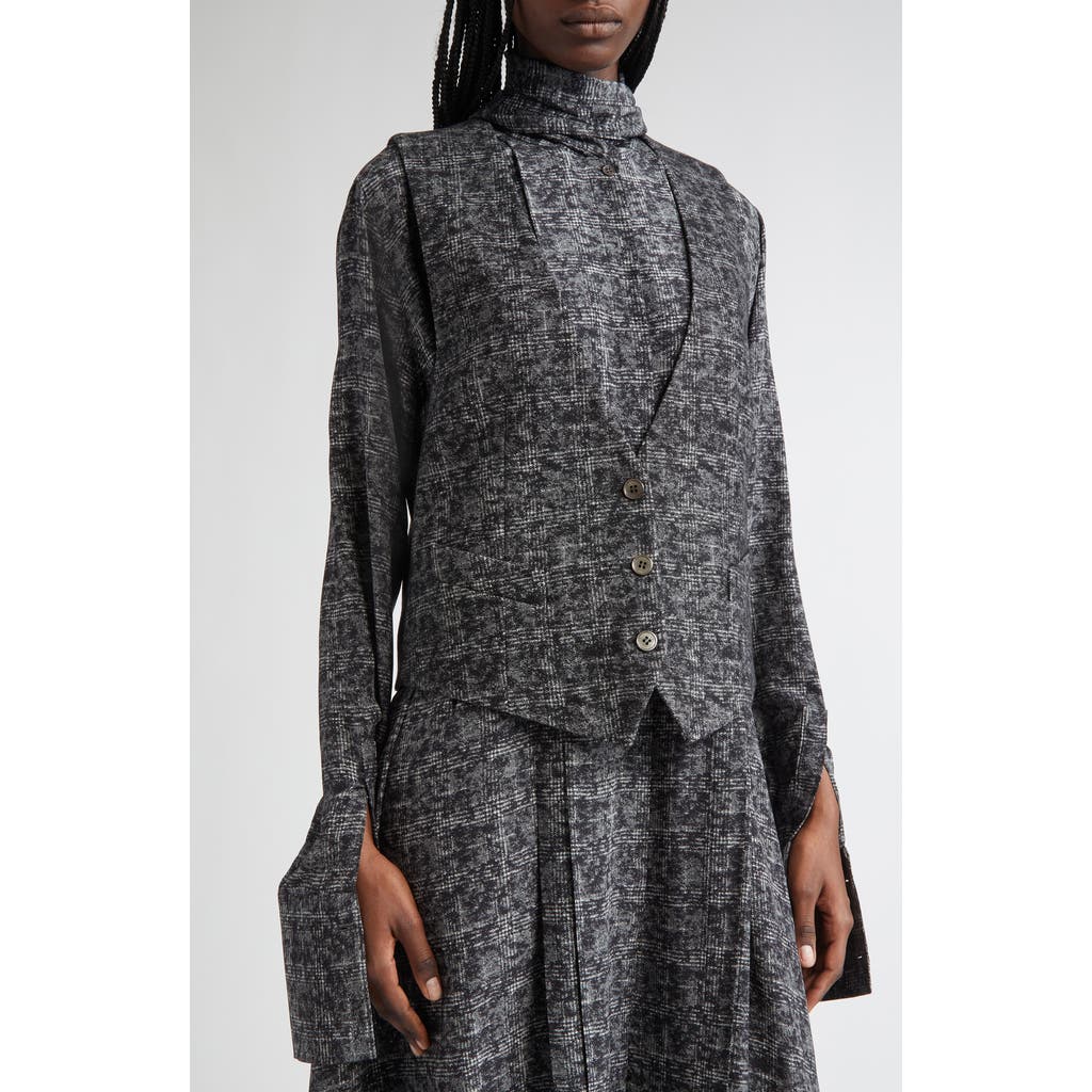 Michael Kors Collection Virgin Wool Vest In Multi