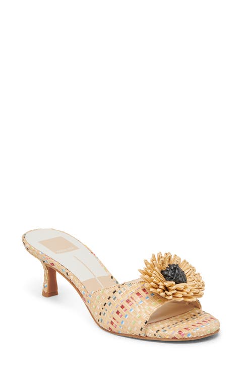Lourde Floral Kitten Heel Sandal (Women)