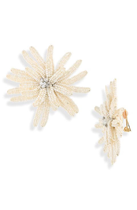 Beaded Chrysanthemum Earrings