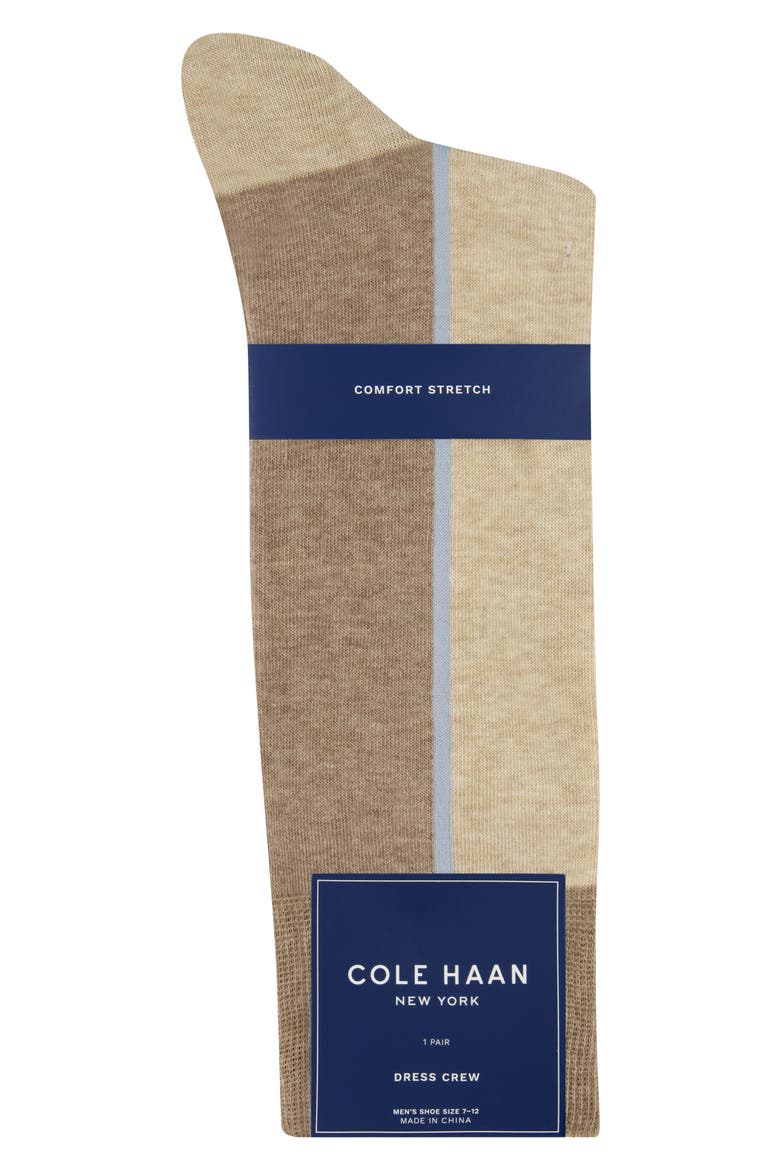 Colorblock Dress Socks, Alternate, color, TAN