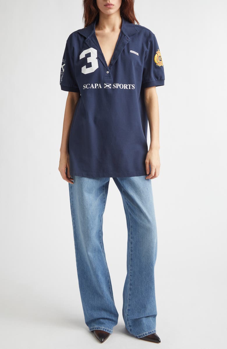 JULIE KEGELS x Scapa Graphic Polo, Alternate, color, Navy