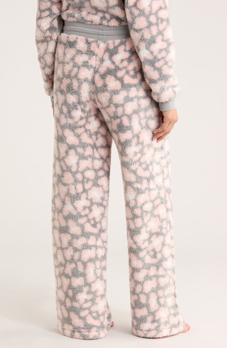 Honeydew Ice Breaker Faux Fur Pajama Pants, Alternate, color, Grey Leopard
