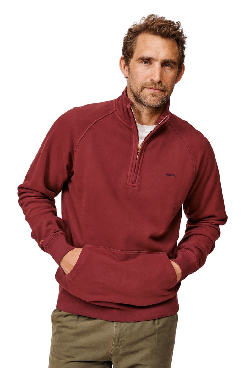 Provost Zip Neck Sweatshirt, Main, color, Burgundy