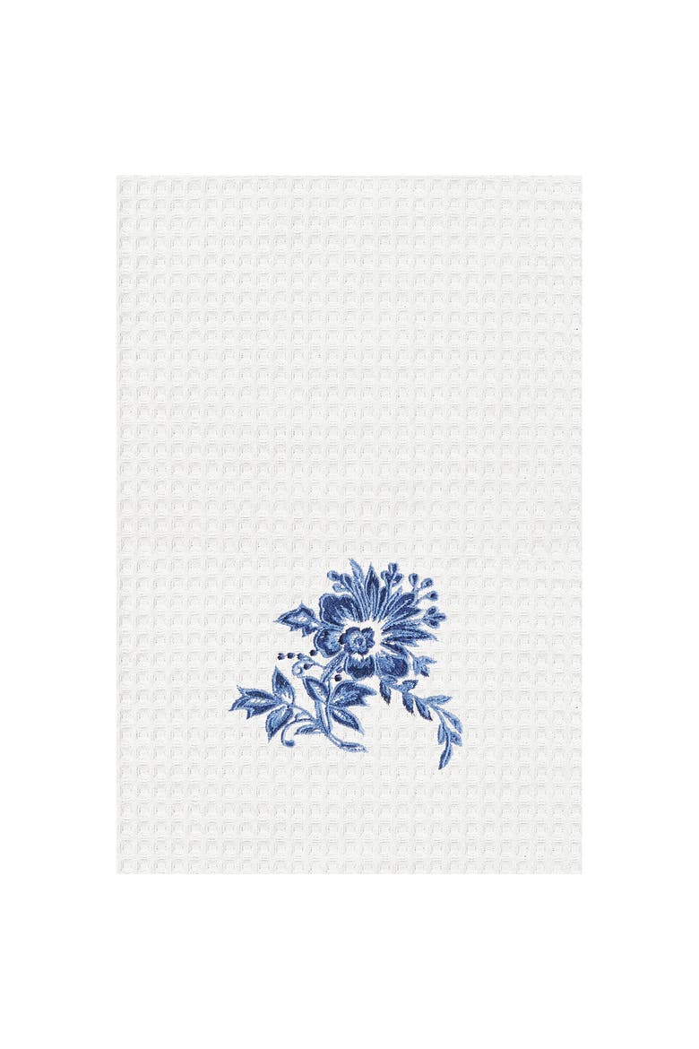 Colonial Williamsburg Stafford Waffle Weave Cotton Kitchen Towel, Main, color, White