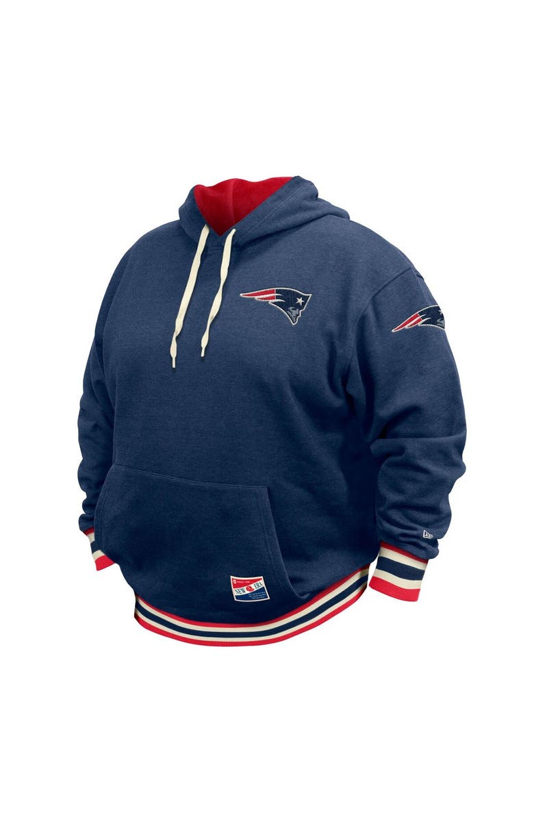 New Era Men's New Era Navy New England Patriots Big & Tall NFL Pullover Hoodie, Alternate, color, Navy