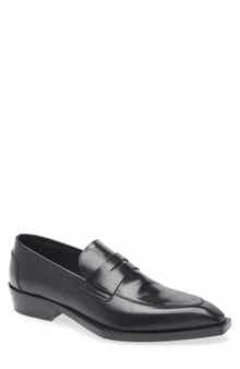 Stuart Weitzman Camillo Square Toe Suede Penny Loafer