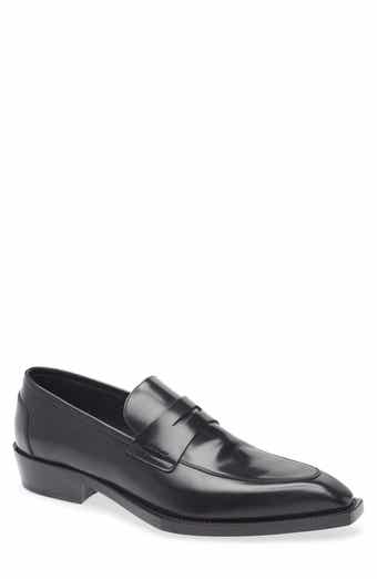 Stuart Weitzman Camillo Square Toe Suede Penny Loafer