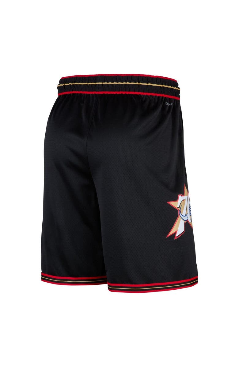 Nike Men's Nike Black Philadelphia 76ers Classic Edition Hardwood Classics Swingman Shorts, Alternate, color, Black