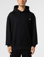 PLEIN SPORT Fleece Hoodie Chrome Scratch Men