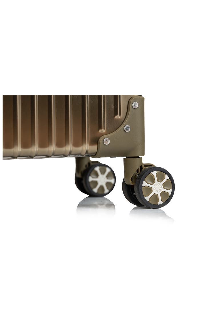 Aluminum Hardside Spinner Suitcase Carry-On, Alternate, color, TITANIUM GOLD