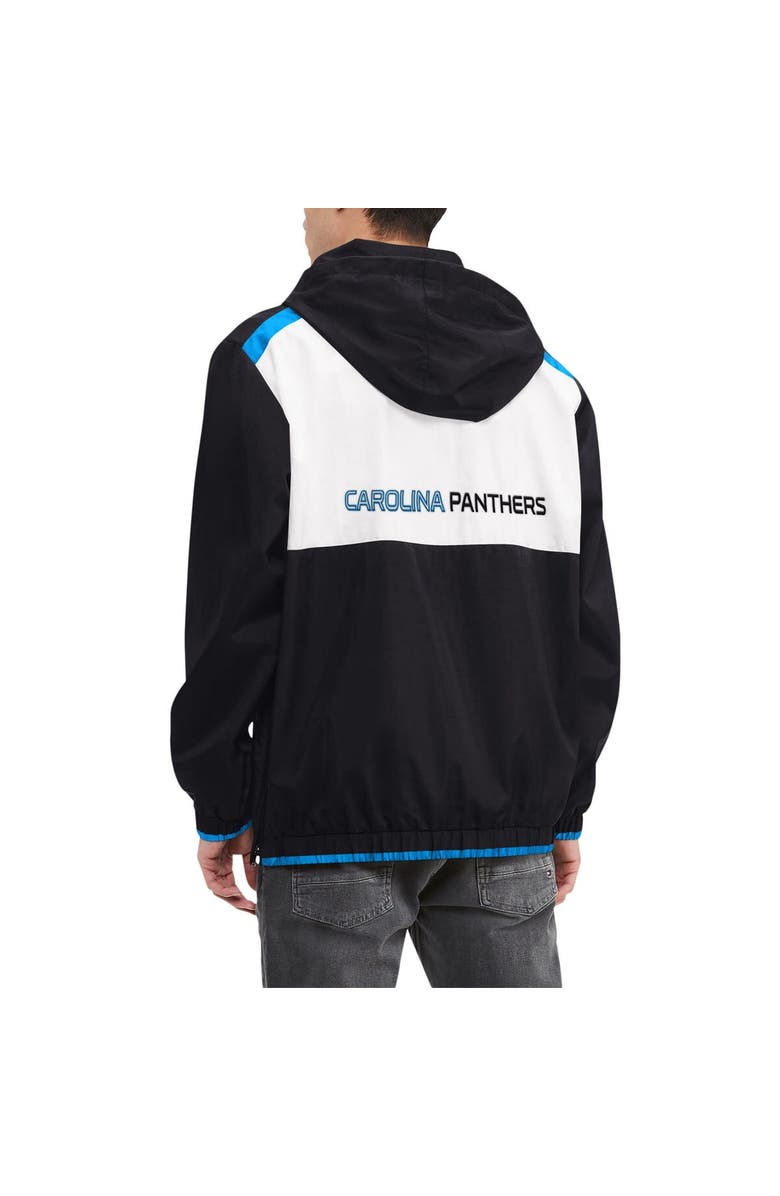 Tommy Hilfiger Men's Tommy Hilfiger Black/White Carolina Panthers Carter Half-Zip Hooded Top, Alternate, color, Black