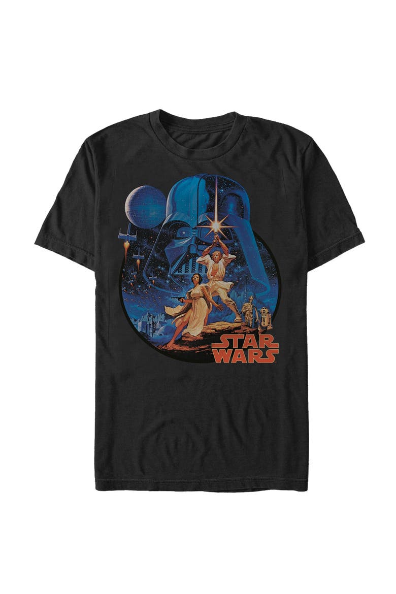 Men's Vintage Art Short Sleeve Graphic T-Shirt, Alternate, color, Black
