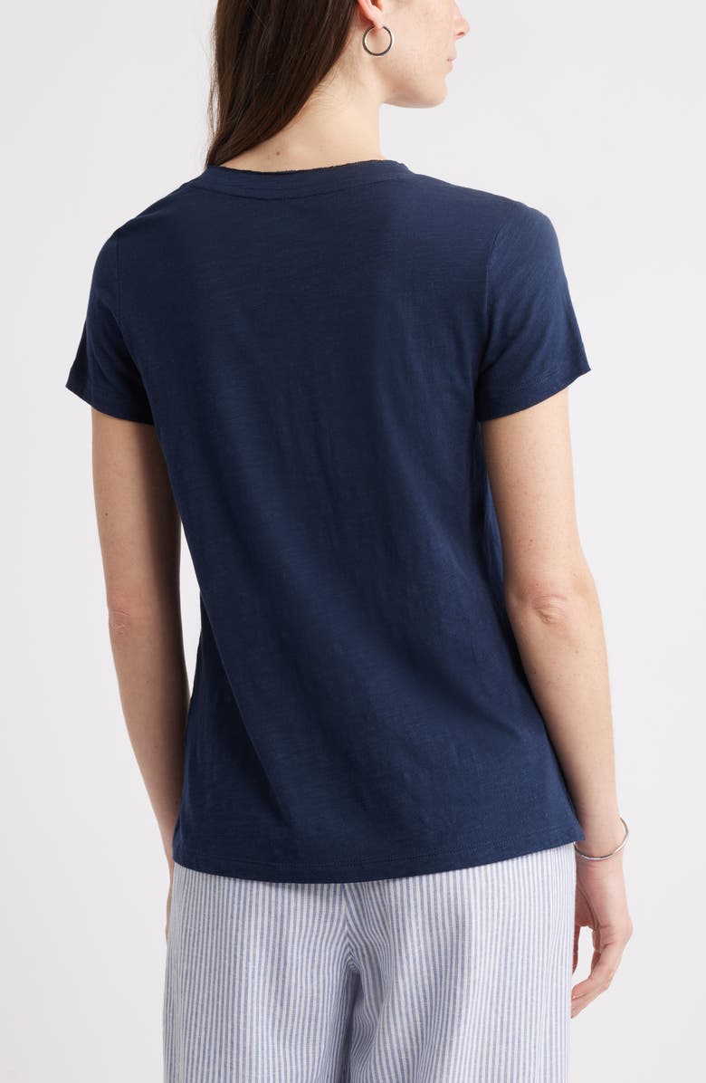 Caslon<sup>®</sup> Cotton & Modal V-Neck T-Shirt, Alternate, color, Navy Blazer
