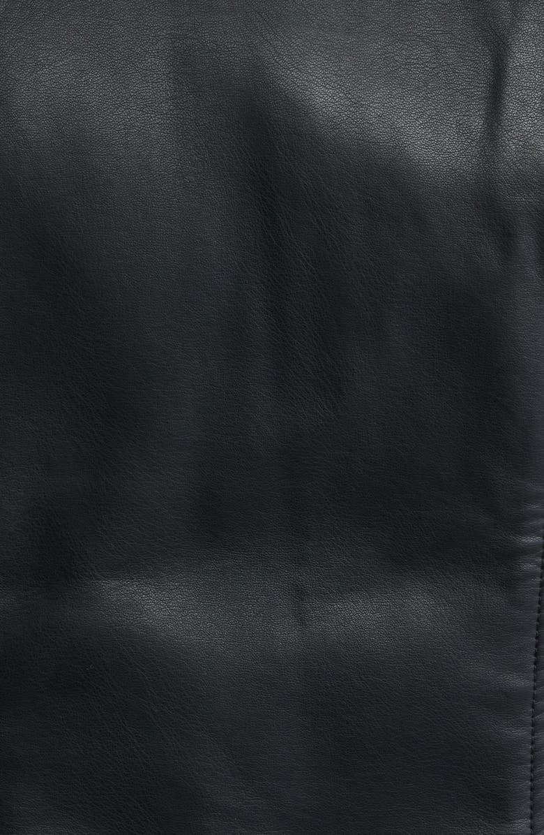 Via Spiga Front Zip Faux Leather Jacket, Alternate, color, Black