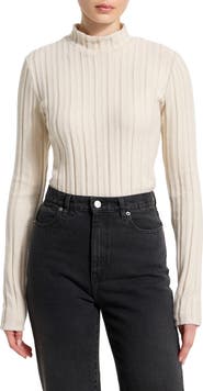 Marcella Samia Mock Neck Knit Top