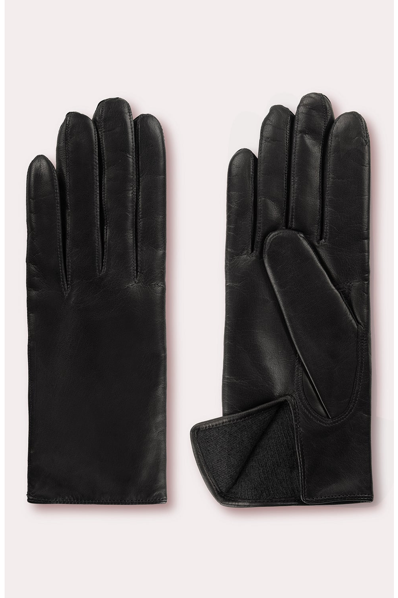 Classic Kelly Leather Cashmere Lined Gloves, Main, color, Black