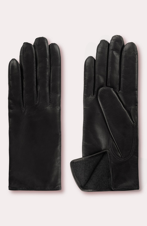 Classic Kelly Leather Cashmere Lined Gloves