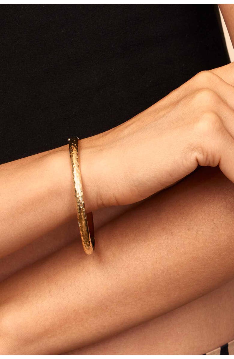 Oradina 10K Yellow Gold Bubble Bangle, Alternate, color, 