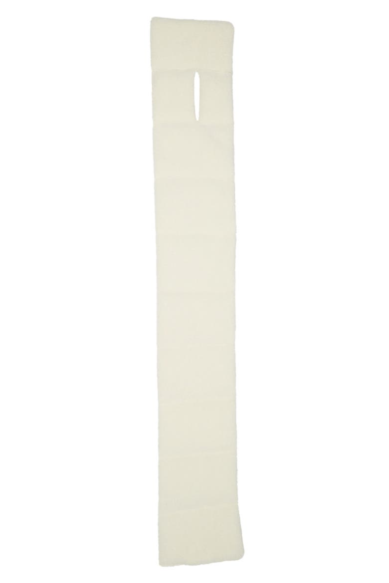 Faux Shearling Puffer Scarf, Alternate, color, IVORY