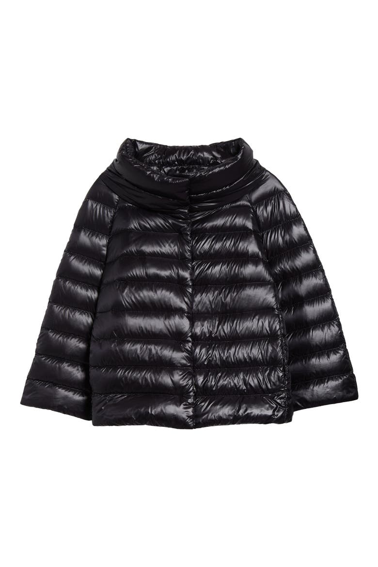 Sofia Iconic Down Crop Puffer Jacket, Alternate, color, BLACK