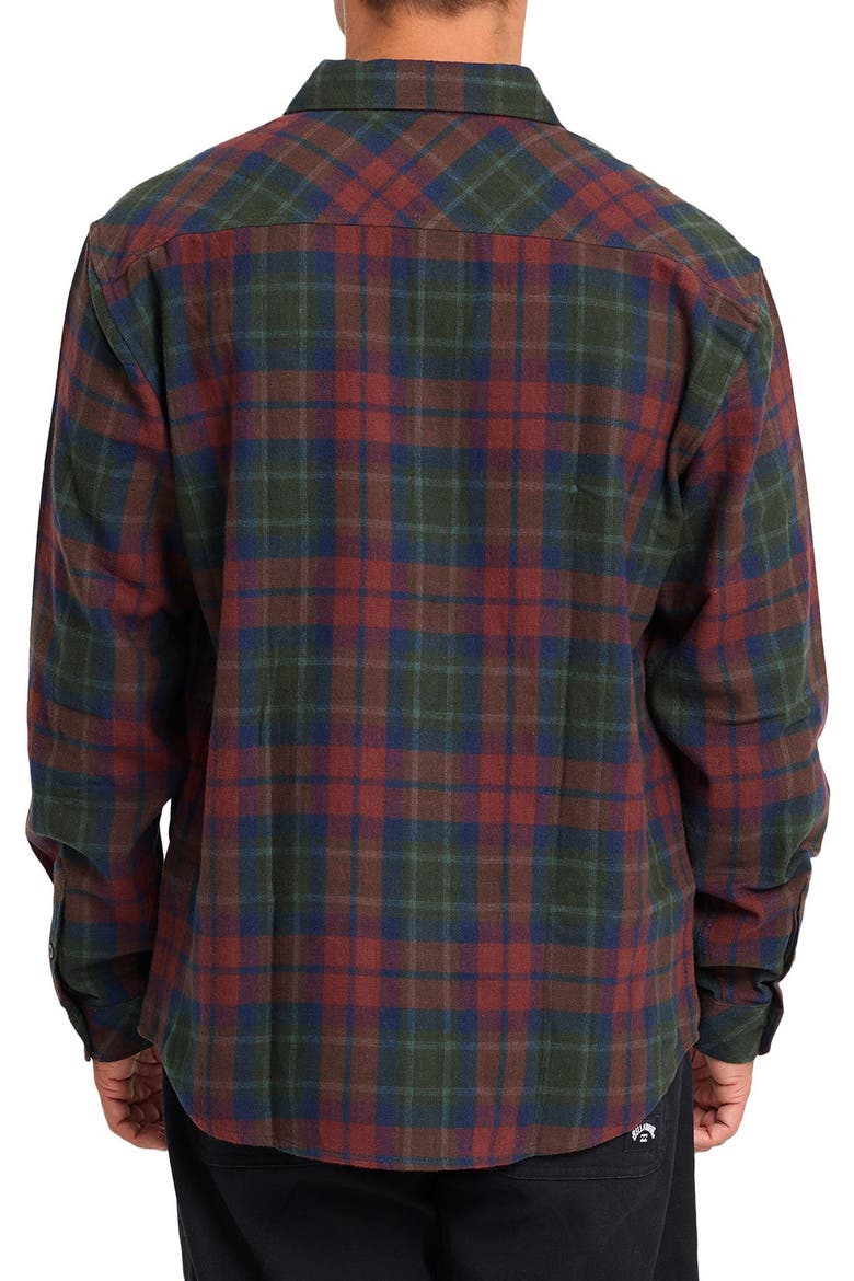 Coastline Plaid Cotton Flannel Button-Up Shirt, Alternate, color, TORTOISE SHELL