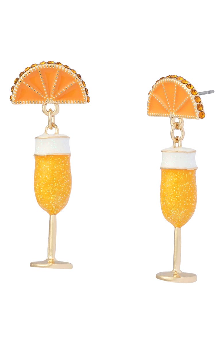 Betsey Johnson Mimosa Drop Earrings, Main, color,
