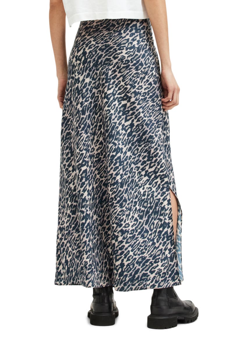Bryony Leopard Print Satin Maxi Skirt, Alternate, color, ANITA SOFT PINK