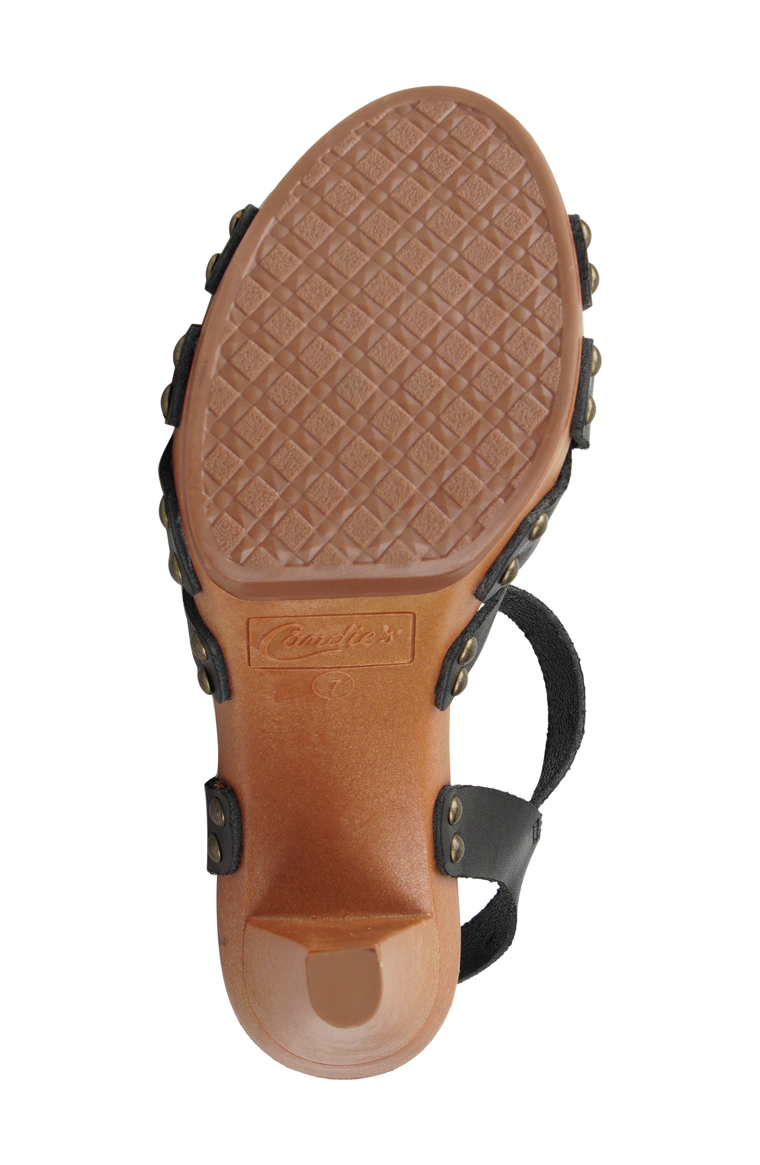 Candie's Gia Ankle Strap Platform Sandal, Alternate, color, Black Leather