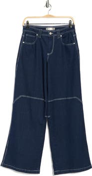 Madden Girl Utility Wide Leg Jeans
