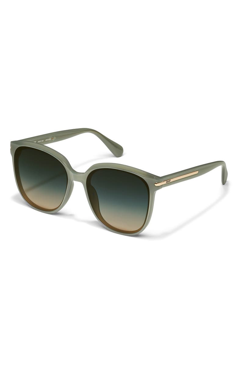 QUAY Rent Free 55mm Round Sunglasses, Alternate, color, Jde/Plmtpe