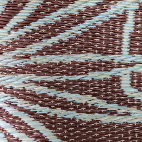 Mad Mats Palm Leaf Teal & Brown In Multi