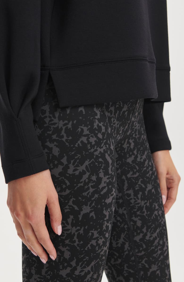 Varley Zosia Midlayer Crewneck Sweatshirt, Alternate, color, Black