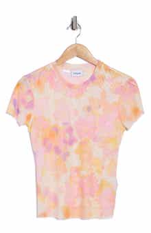 Desigual Floral Print Mesh Top