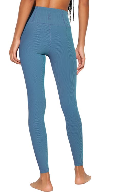 Spiritual Gangster Lotus Two-tone High Waist 7/8 Leggings In Blue