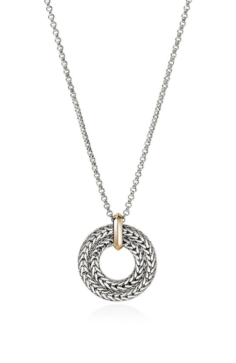 John Hardy Icon Link Pendant Necklace, Main, color, Silver And Gold