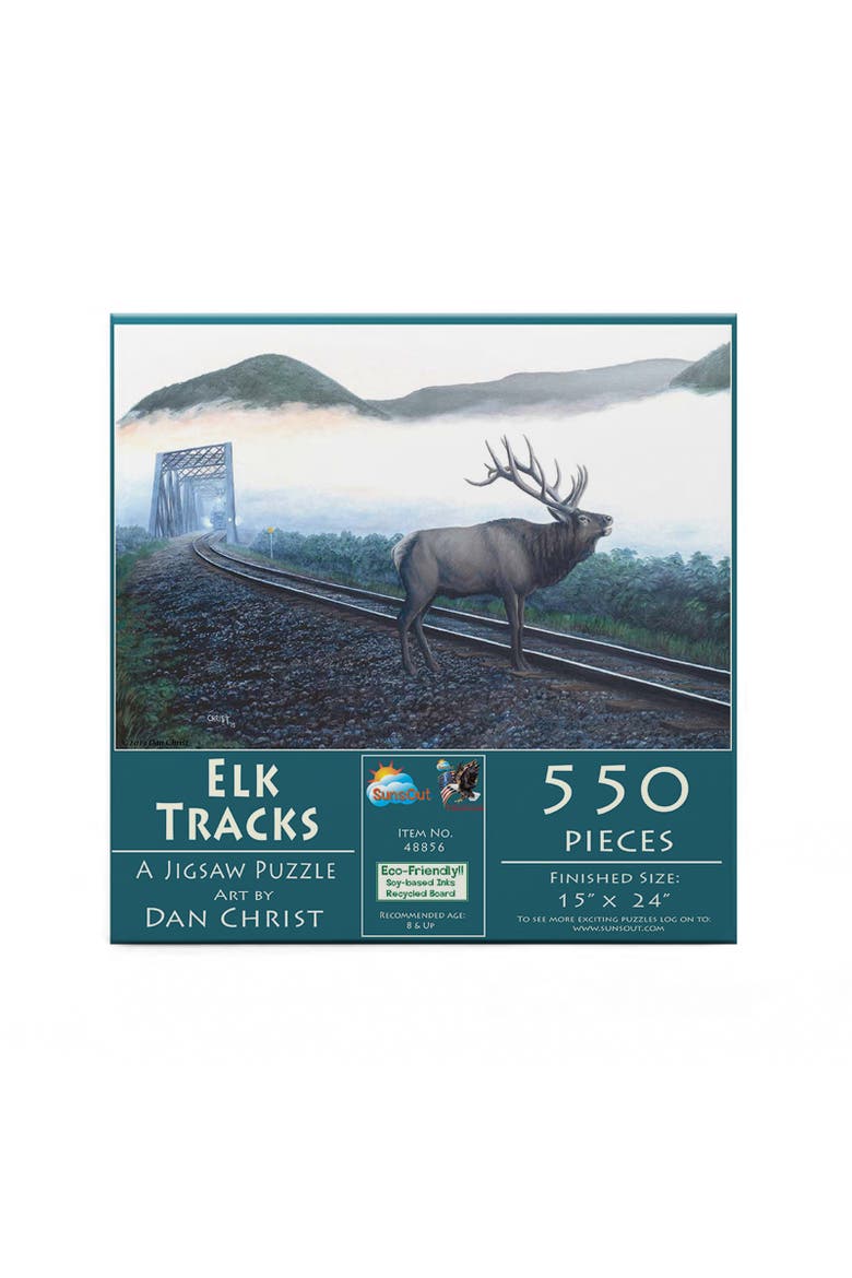 Elk Tracks 550 piece Jigsaw Puzzle for Adults, Alternate, color, Multicolor