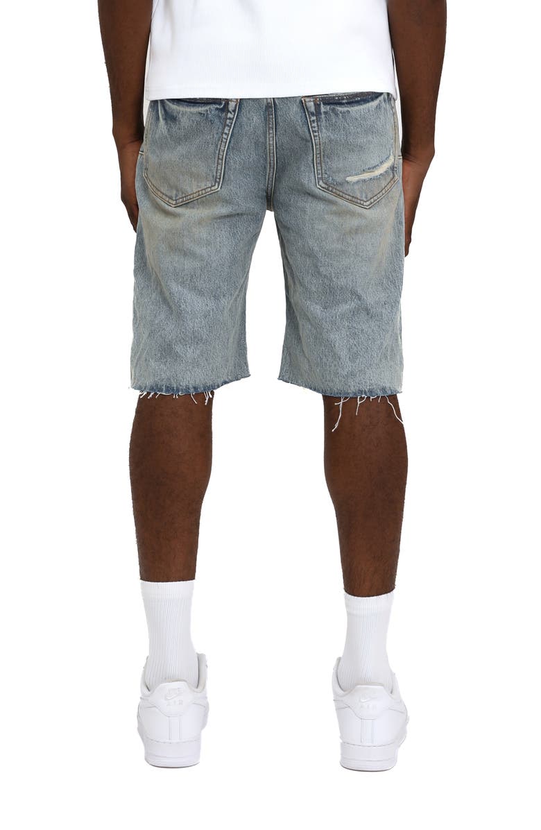 PURPLE BRAND Faros Rip Patch Denim Shorts, Alternate, color, Light Indigo